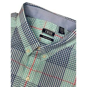 IZOD Non-Iron Stretch Men's Size XL Long Sleeve Flip Cuff Button up Shirt
